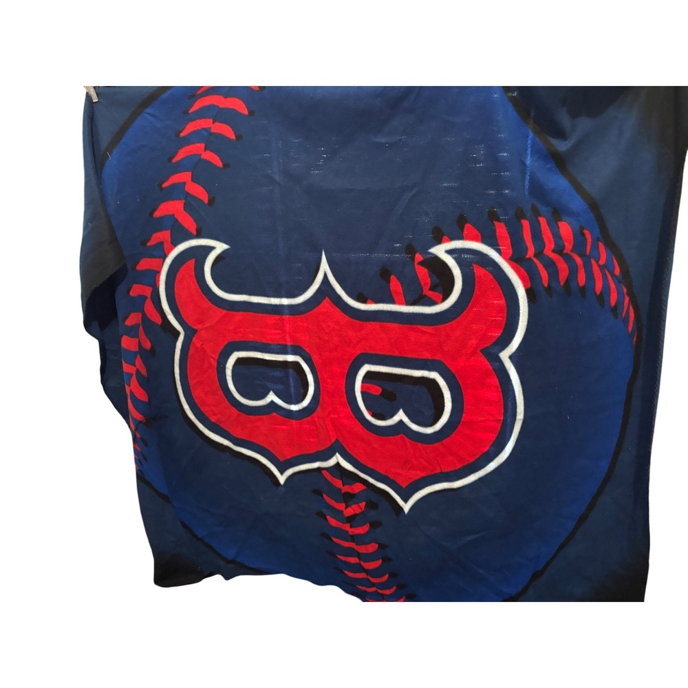Boston Red Sox Baseball Team Logo Navy Blue Throw Blanket‎ 42x45